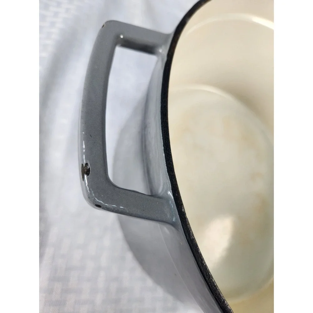 8 Quart Martha Stewart Enamel Cast Iron Dutch‎ Oven With Lid ( Gray )
